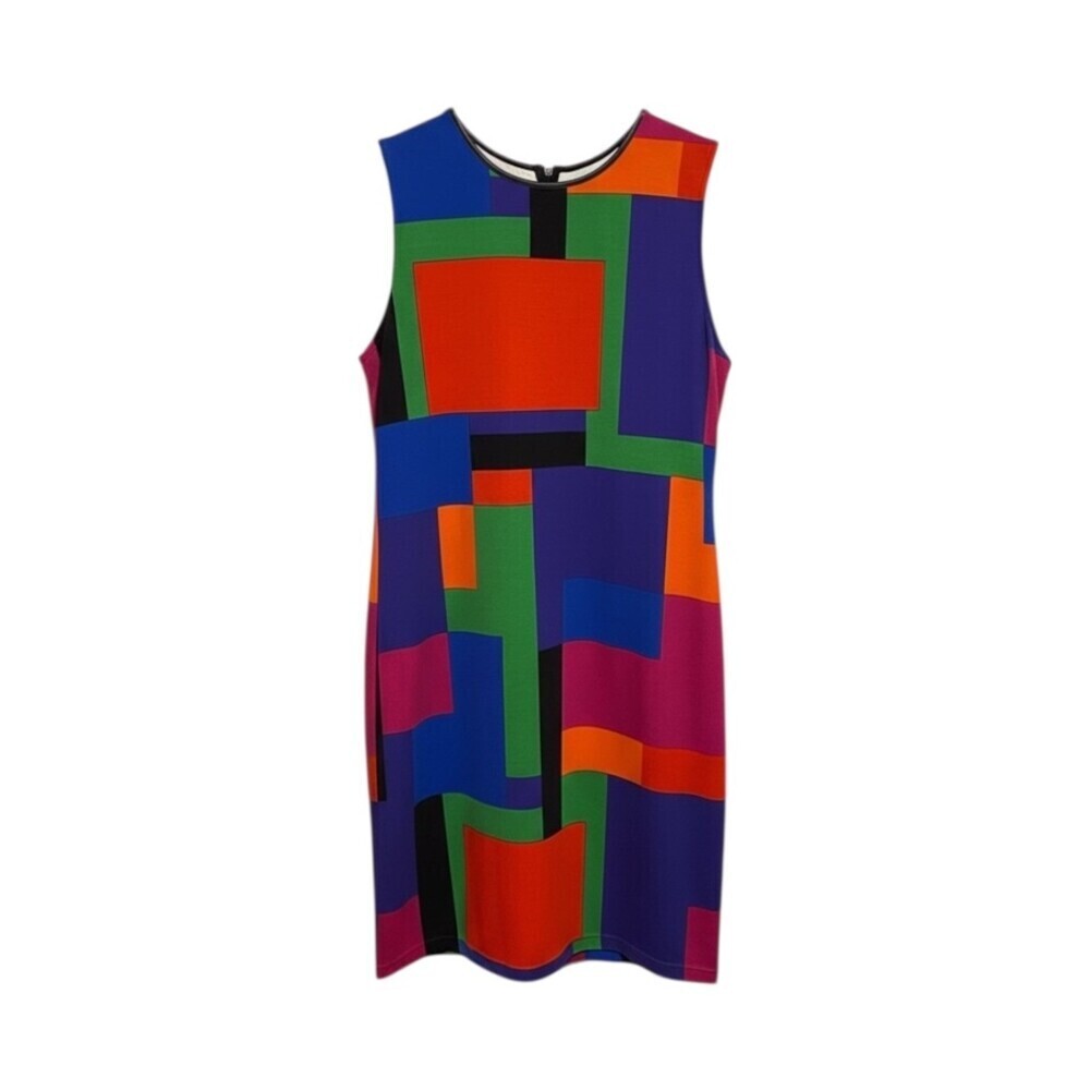 Lauren Ralph Lauren Colourblock Sheath Dress Women’s Large Petite Multicolor